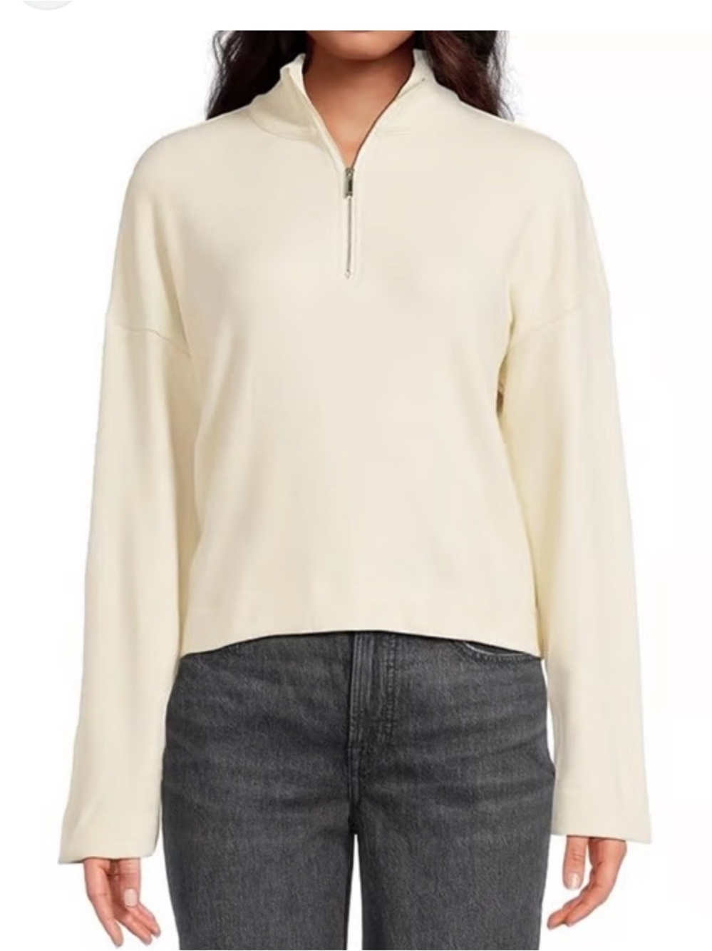 Madewell soft jersey quarter zip